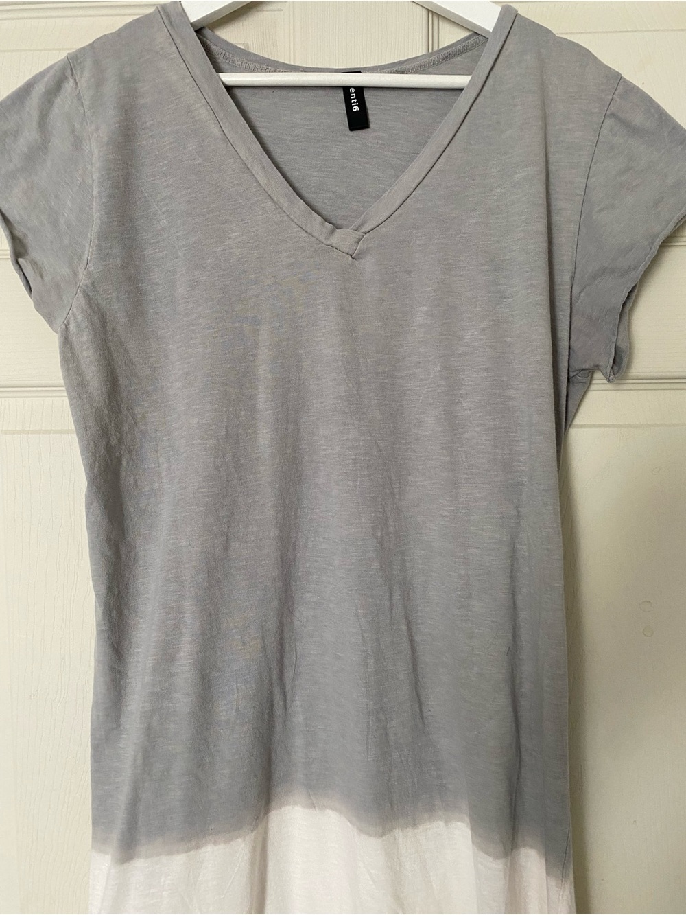 Venti6Casual Colorblock V-Neck Maxi Dress - Gray, White, Taupe S/M - Picture 4 of 10